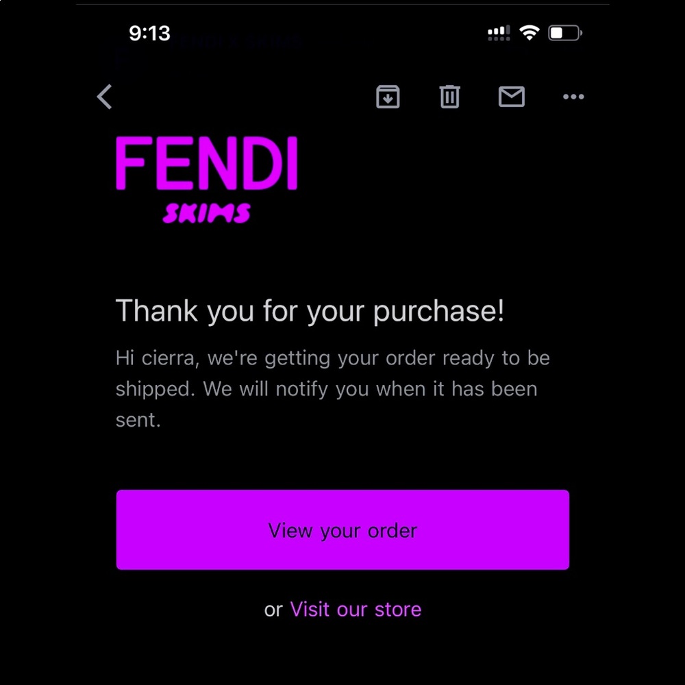 FENDI X SKIMS Colorado Mock Neck body suit